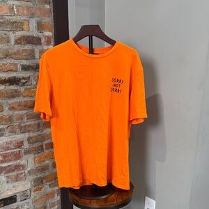 SHEIN Vibrant Orange Graphic Tee